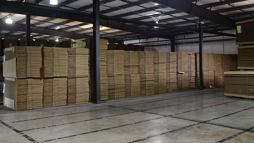 Corrugated Packaging in Warehouse